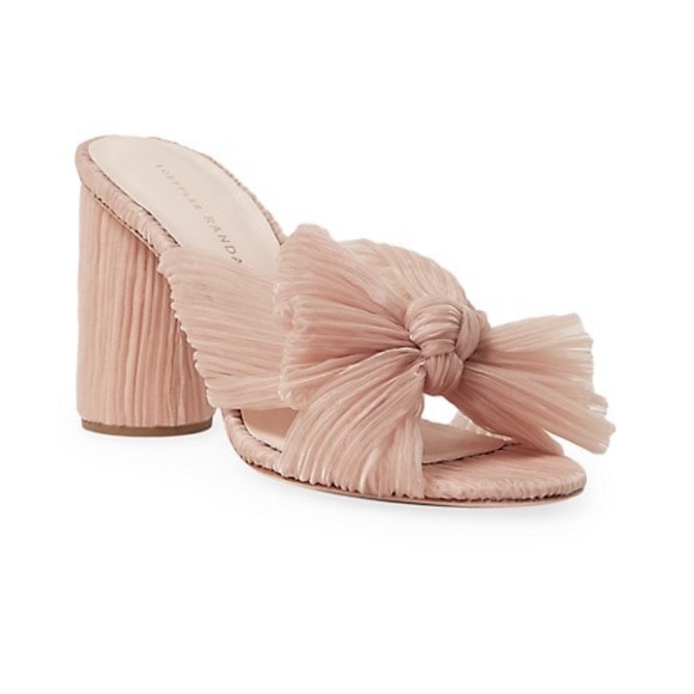 Loeffler Randall Penny Pleated Bow Heels Size 7.5
